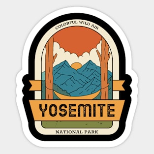 Yosemite National Park Vintage Travel Sticker